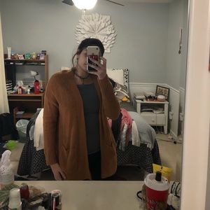 charlotte russe burnt yellow cardigan